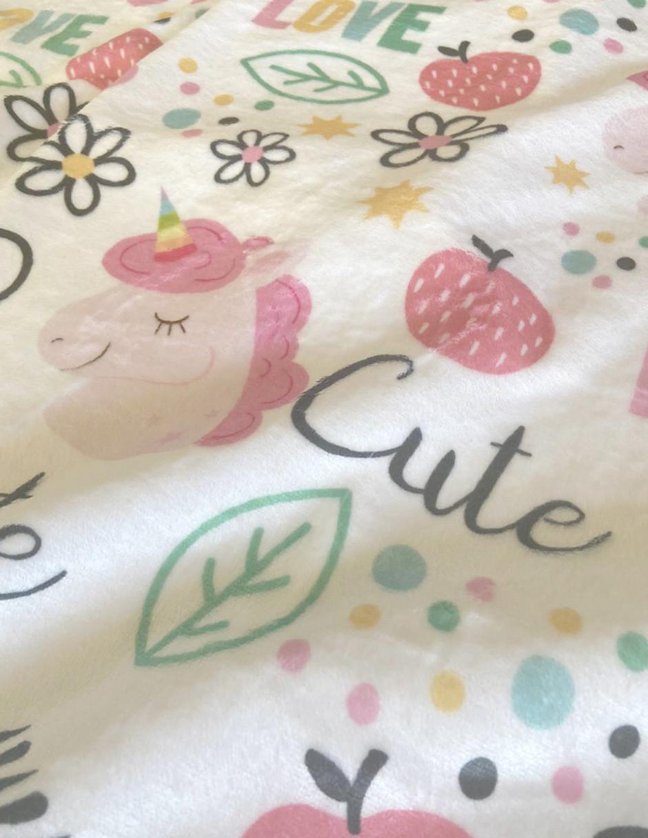 Cobija de tejido plano para bebé niña