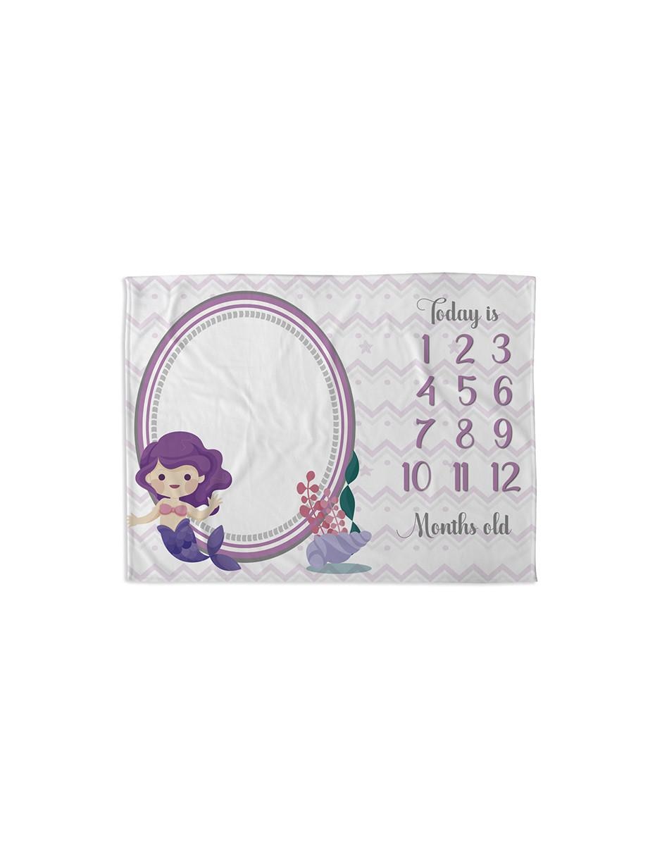 Frazada de tejido plano De Conteo Mensual para bebé niña Frazada de tejido plano De Conteo Mensual para bebé niña