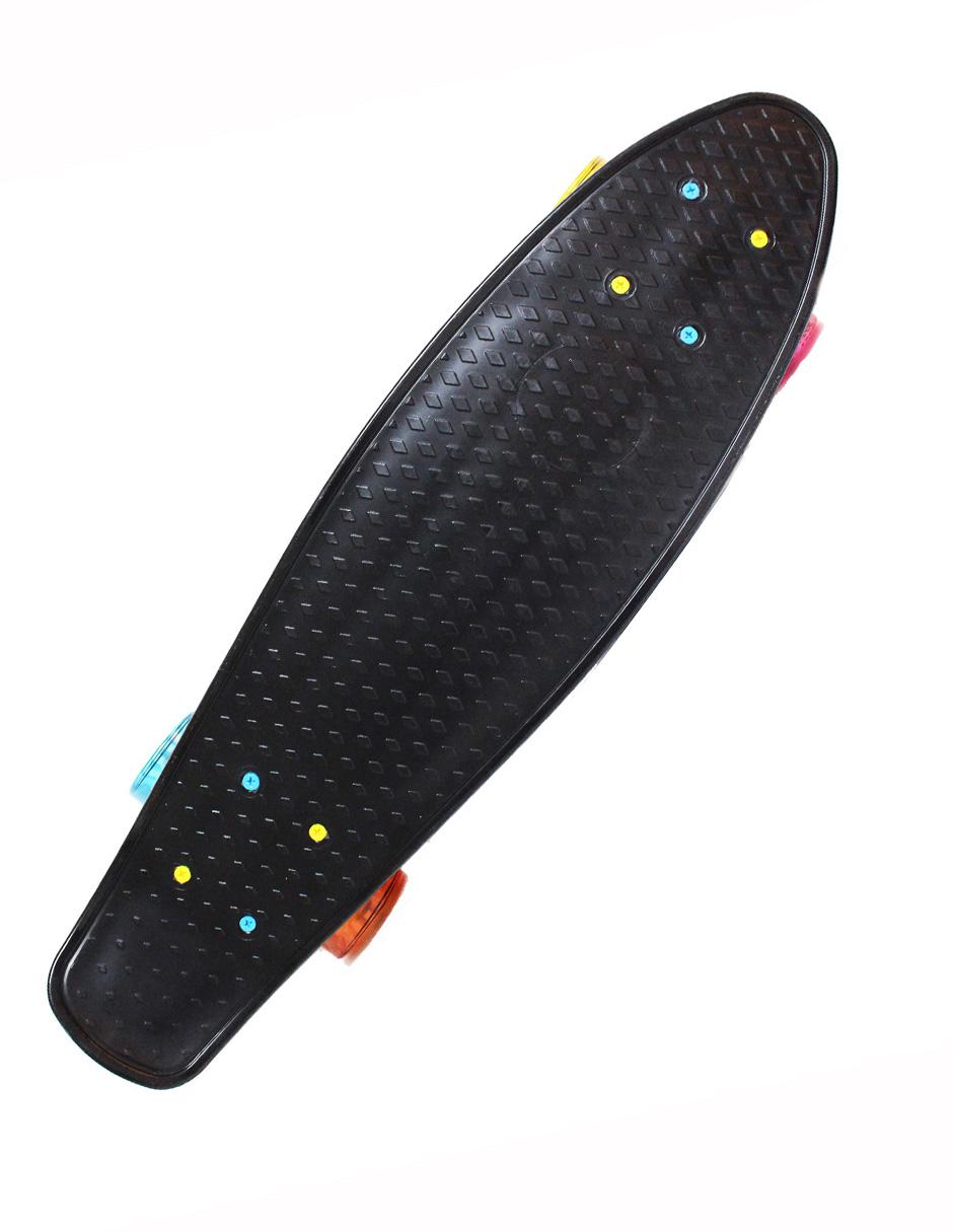 Patineta Penny negra llanta Transparente