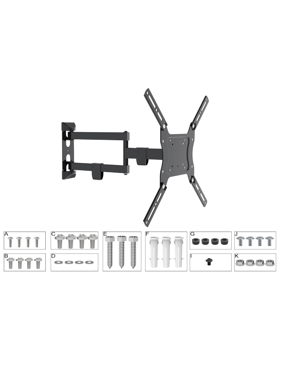 Soporte para pantalla fijo 17 - 55 pulgadas