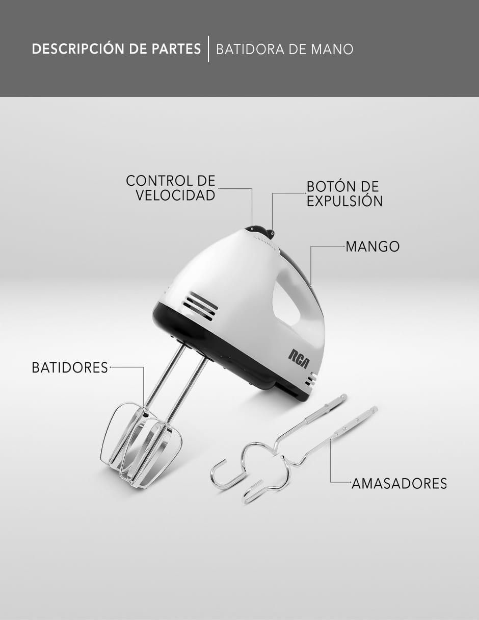 BATIDORA MANUAL RC-093 RCA, BLANCO