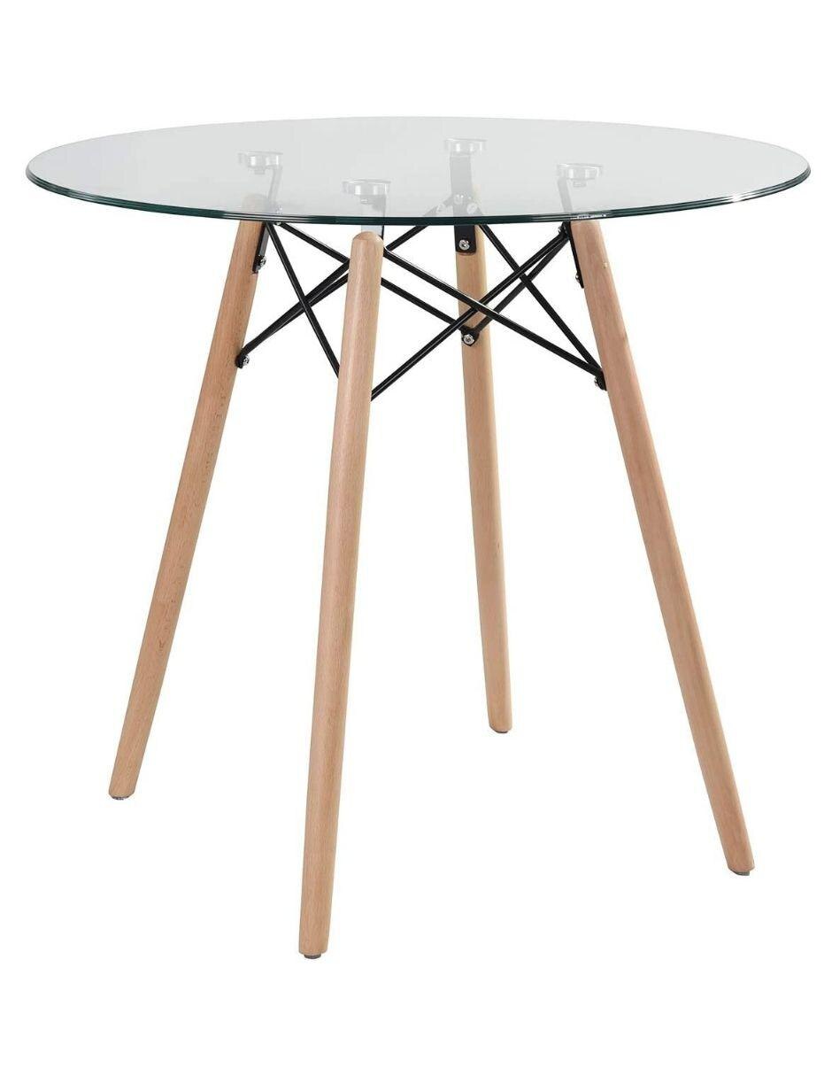 Mesa de comedor armable de cristal 2