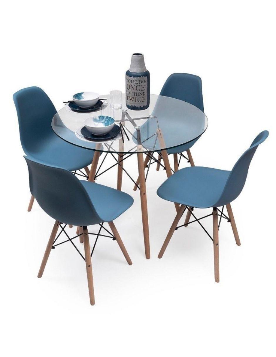Mesa de comedor armable de cristal 3