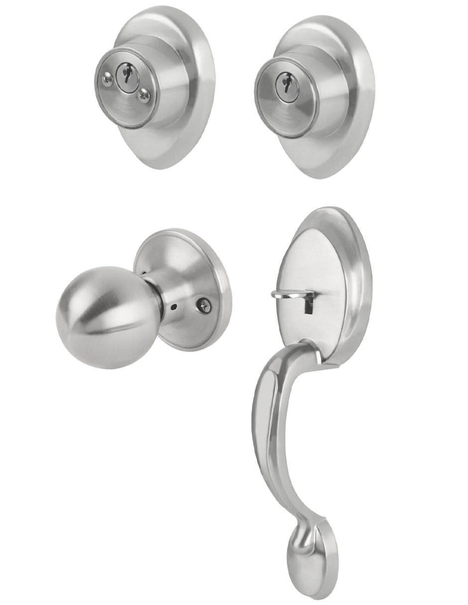 Cerradura para puerta principal tipo gatillo / perilla doble AKSI