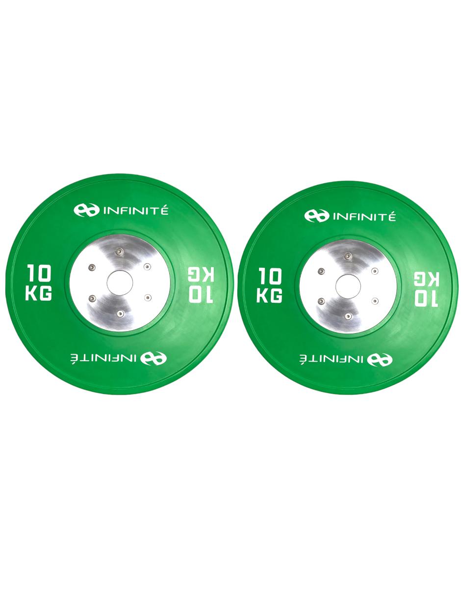 Par de Bumpers de Goma Maciza 10 Kg Mod. IF-BPC10-2 pzas