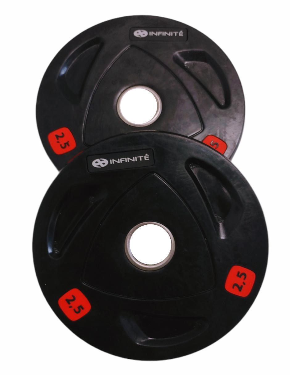 Par de Discos Infinité de Goma 2.5 kg 28 mm. Mod. IF-28/2