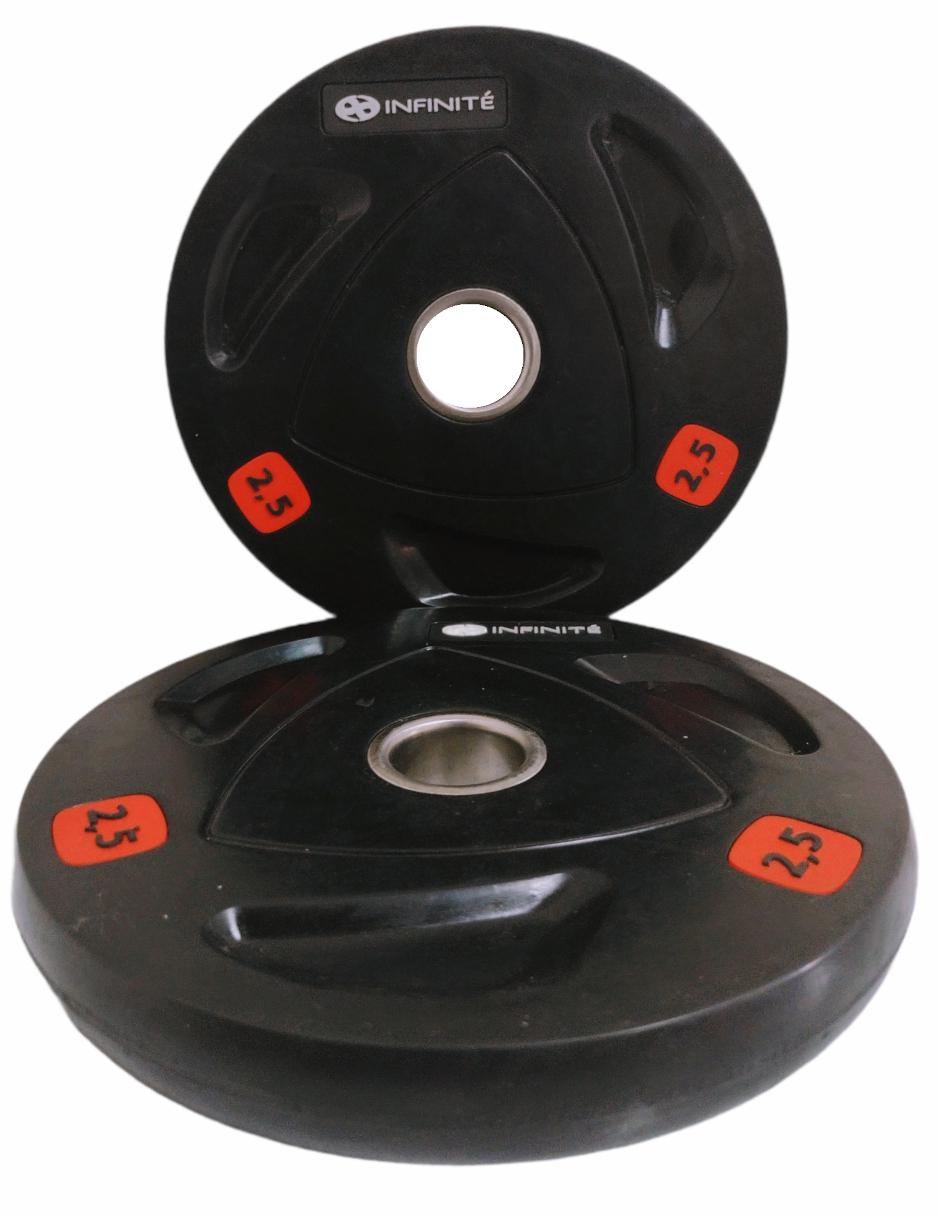 Par de Discos Infinité de Goma 2.5 kg 28 mm. Mod. IF-28/2