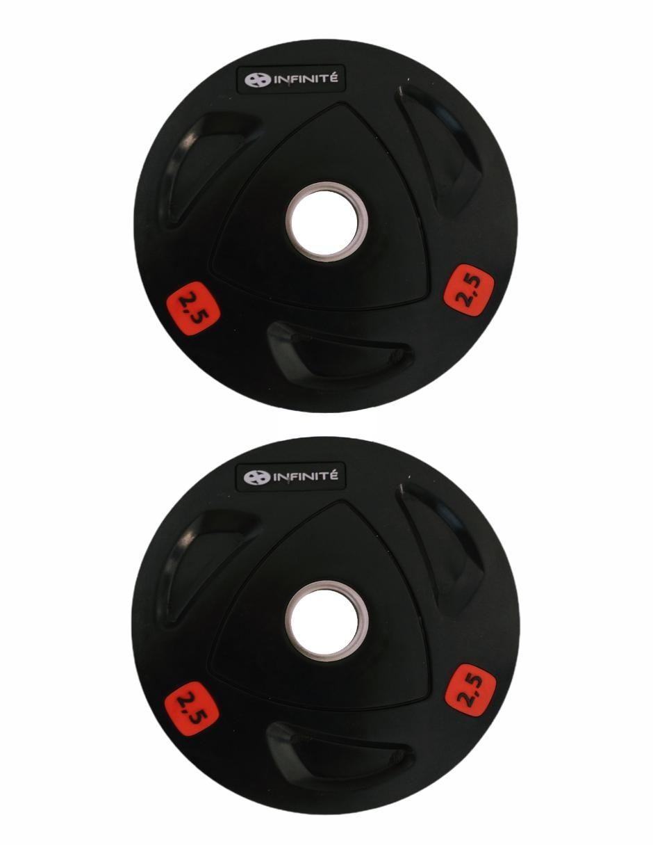 Par de Discos Infinité de Goma 2.5 kg 28 mm. Mod. IF-28/2