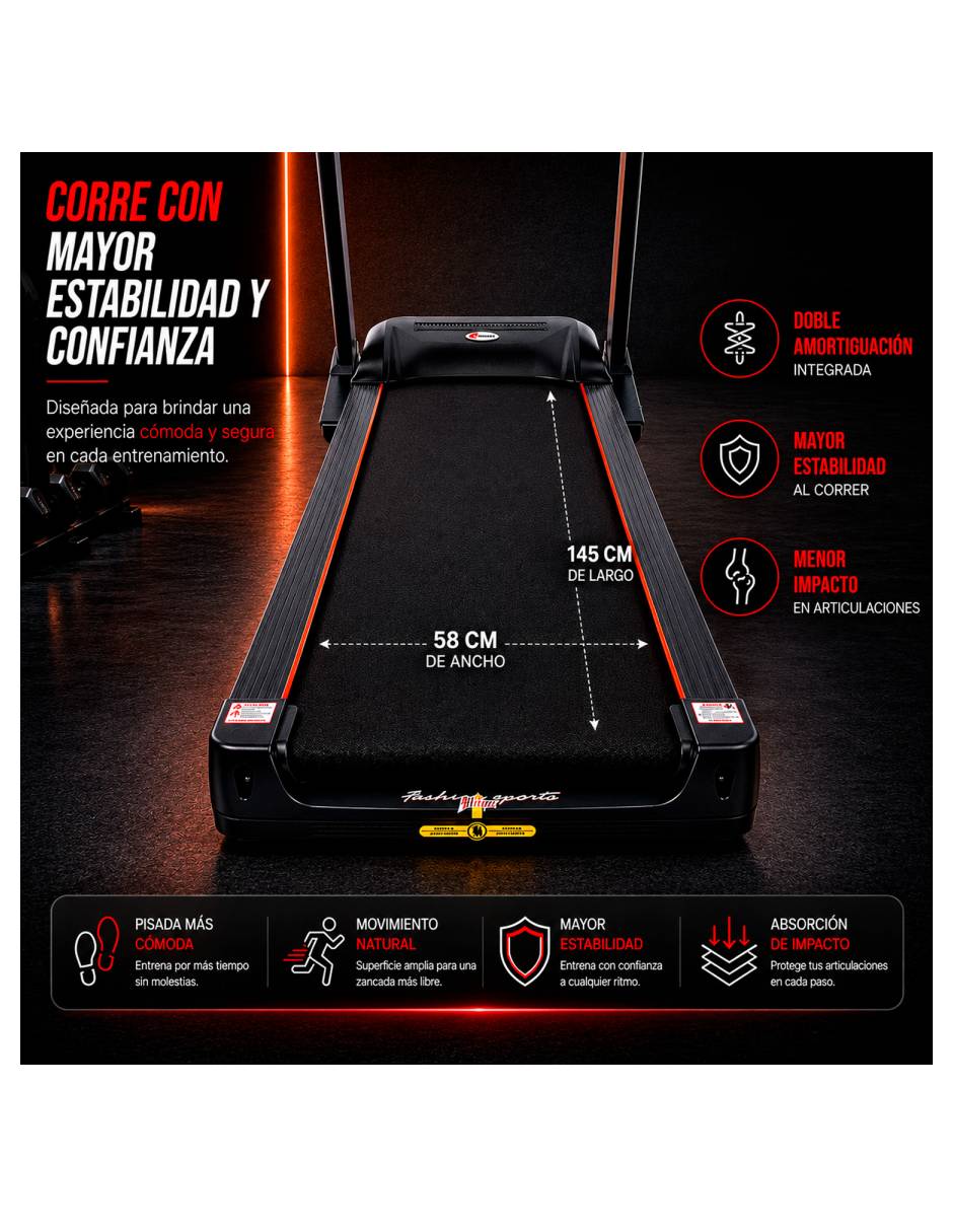 Caminadora profesional Mkz-Cam586S plegable 18
