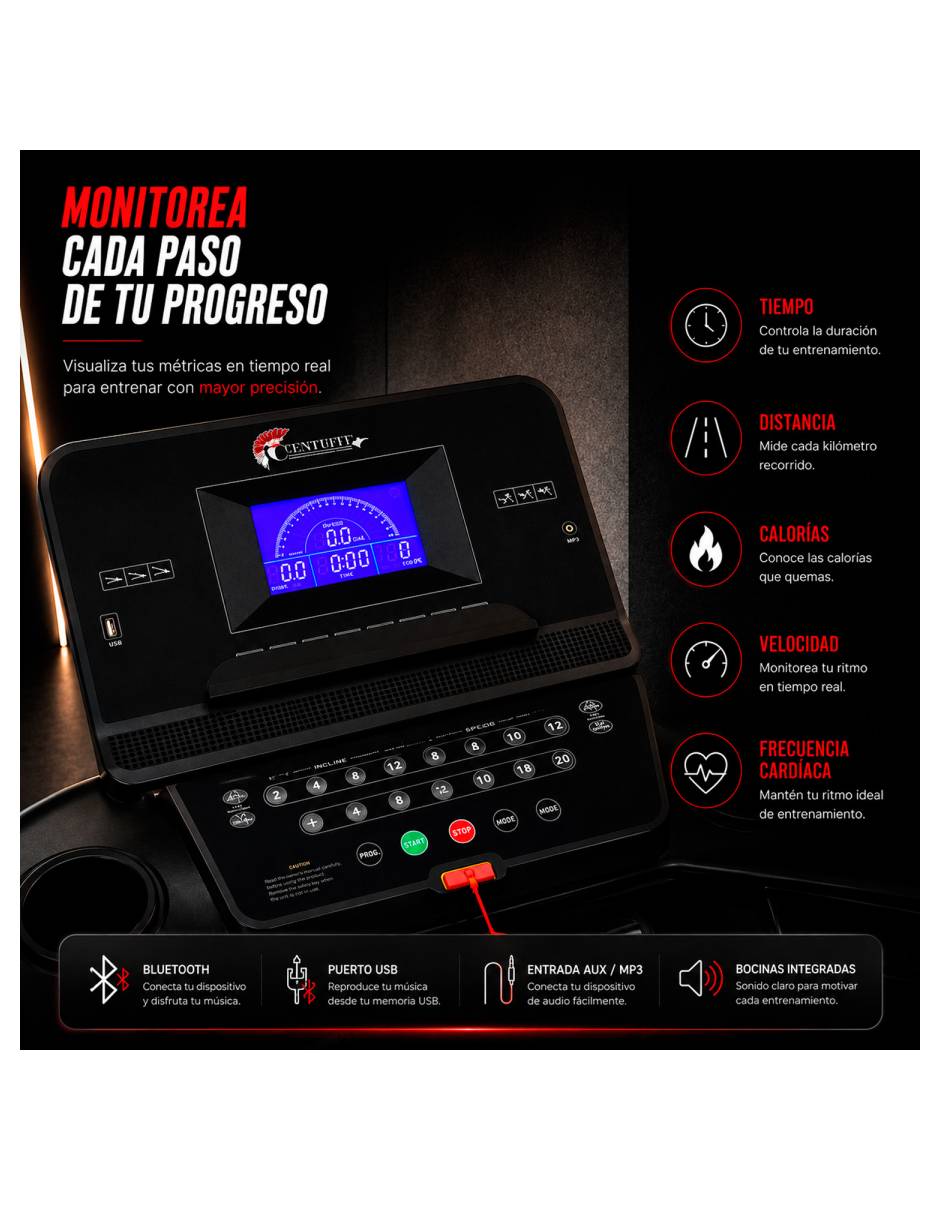 Caminadora profesional Mkz-Cam586S plegable 19