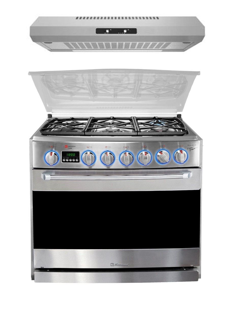 Estufa empotrable Koblenz Estufa: 76 cm. Campana: 76 cm EE-6232CAPRI+CMK76IN de 6 quemadores