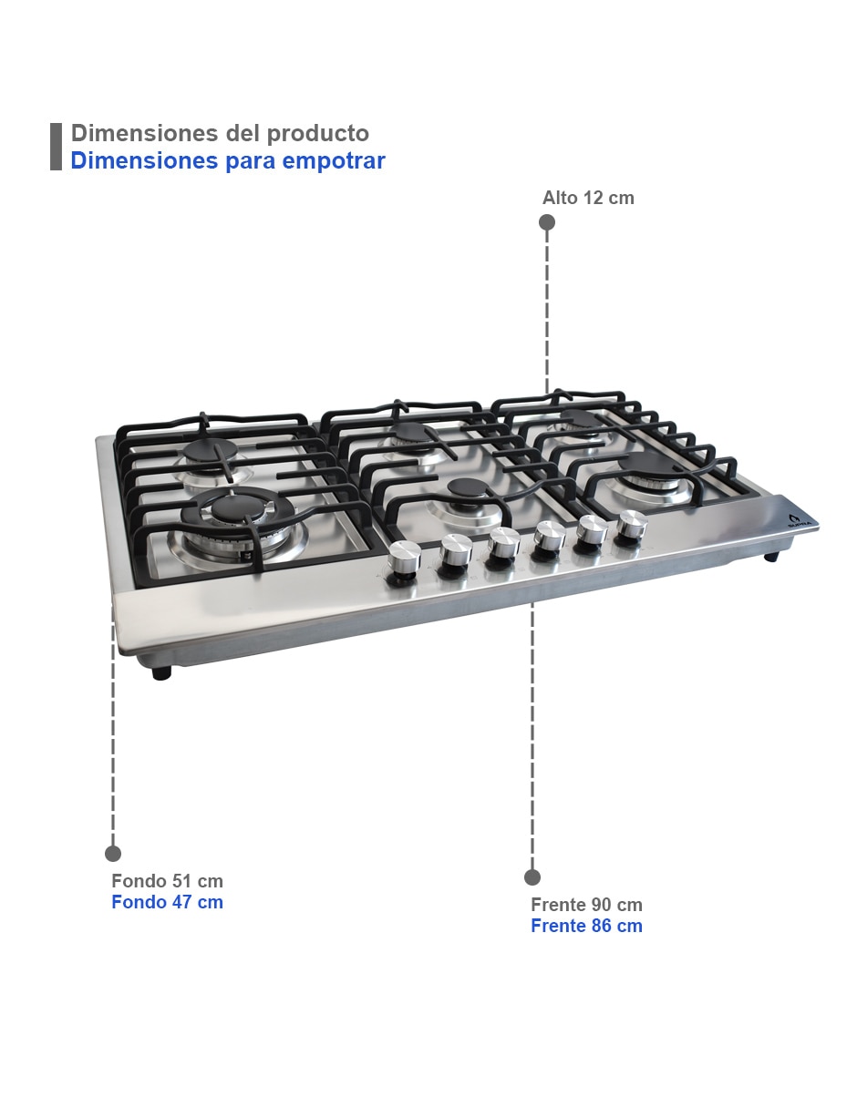 Parrilla a gas empotrable 5