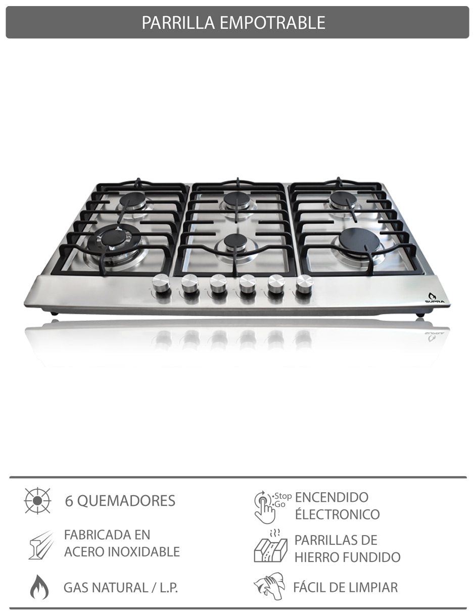 Parrilla a gas empotrable 3