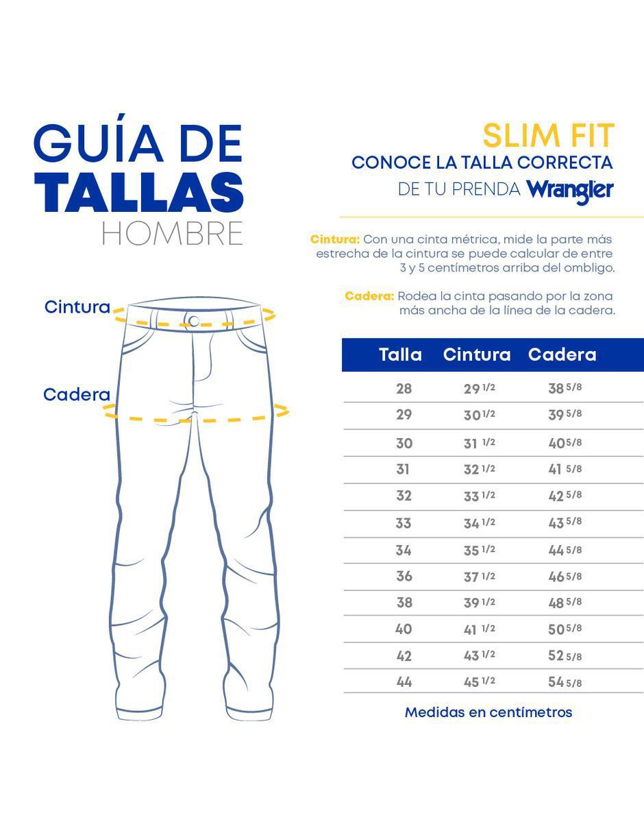 Jeans slim Wrangler lavado obscuro para hombre