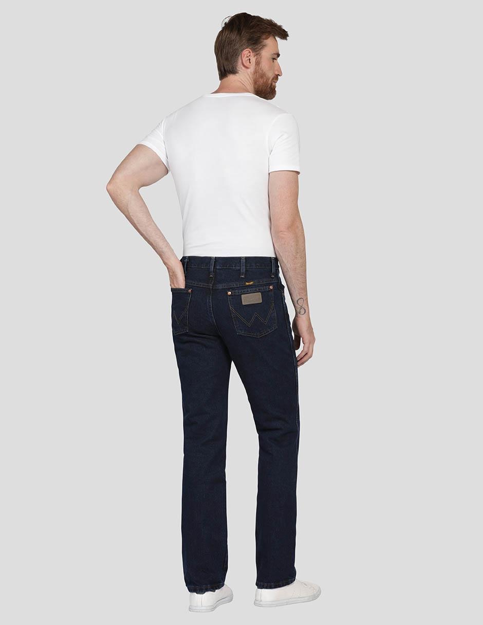 Jeans slim Wrangler lavado obscuro para hombre