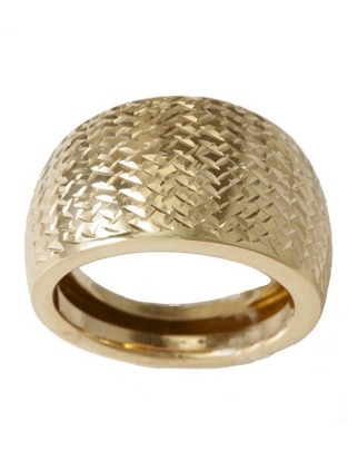 Anillo redondo de oro pulido 1