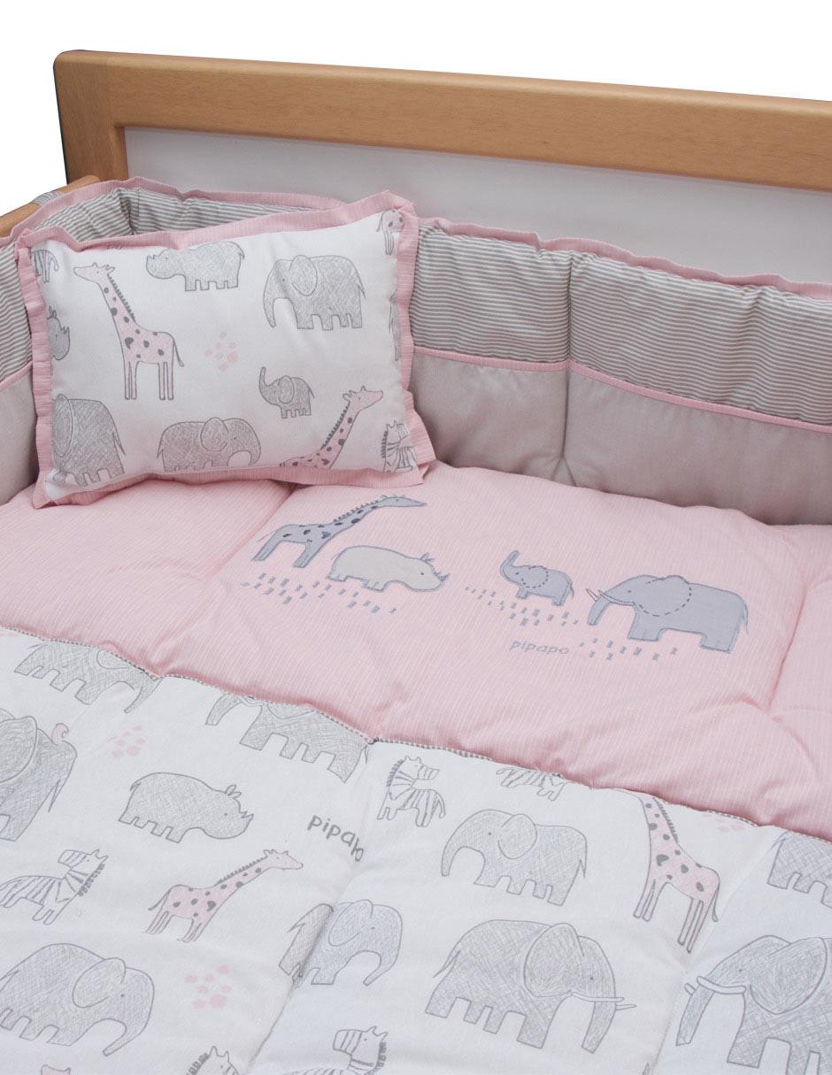 Juego de cuna Jirafa para bebé niña 4 piezas