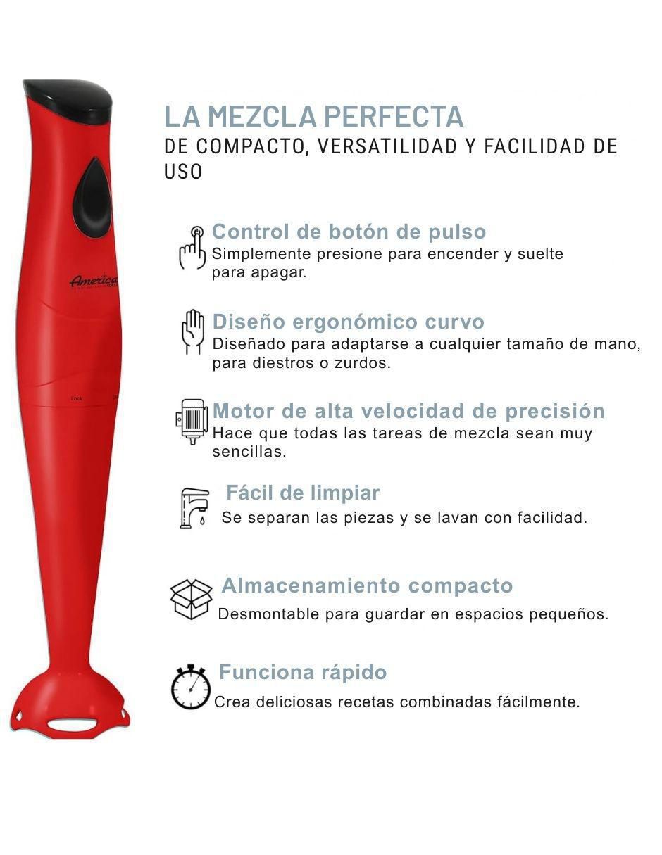 BATIDORA INMERSIÓN EHB-242, 7 CM, ROJO