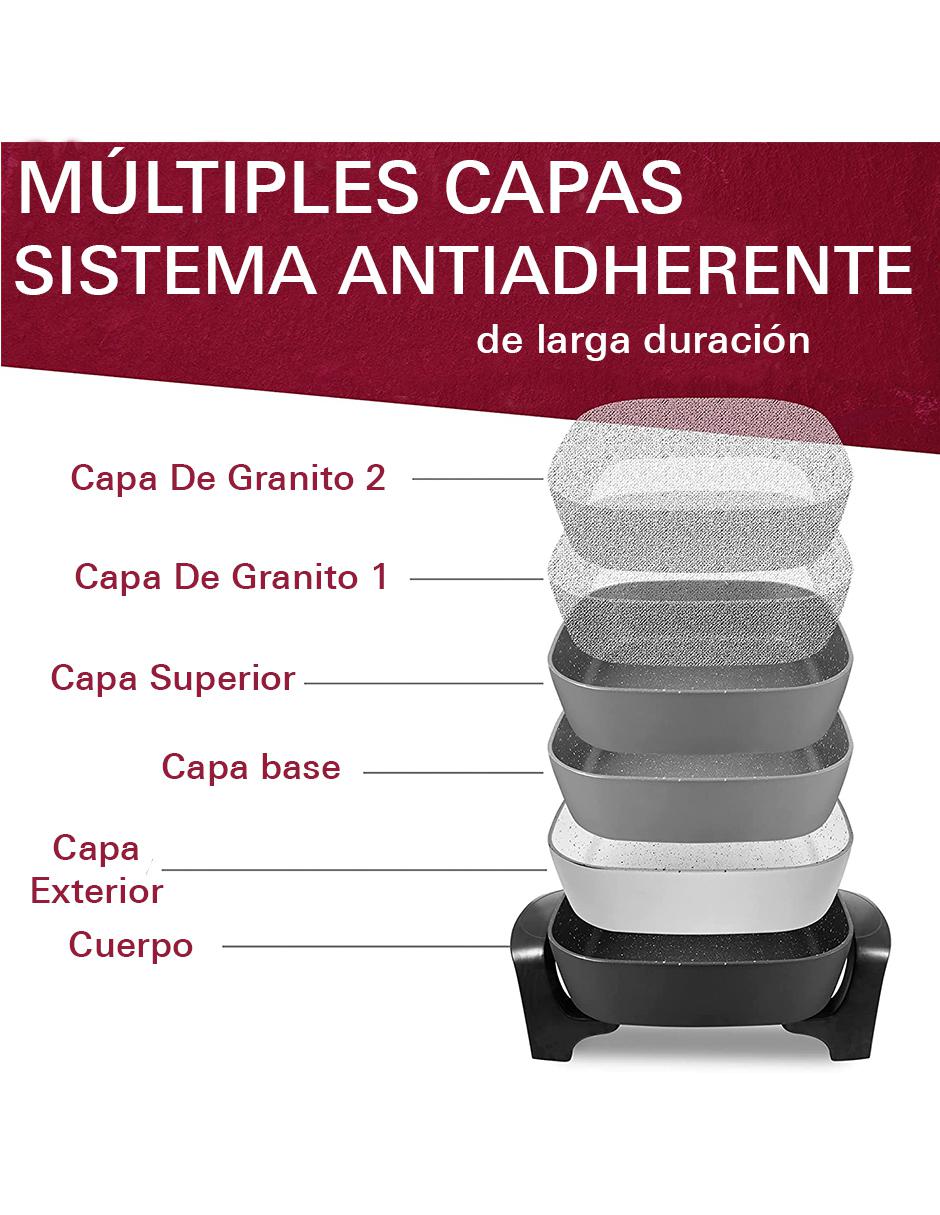 Sartén eléctrico con tapa Gourmet acero inoxidable 2