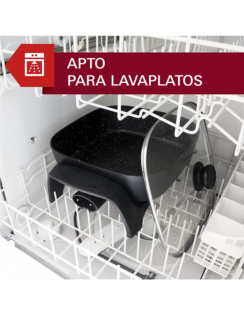 Sartén eléctrico con tapa Gourmet acero inoxidable 3