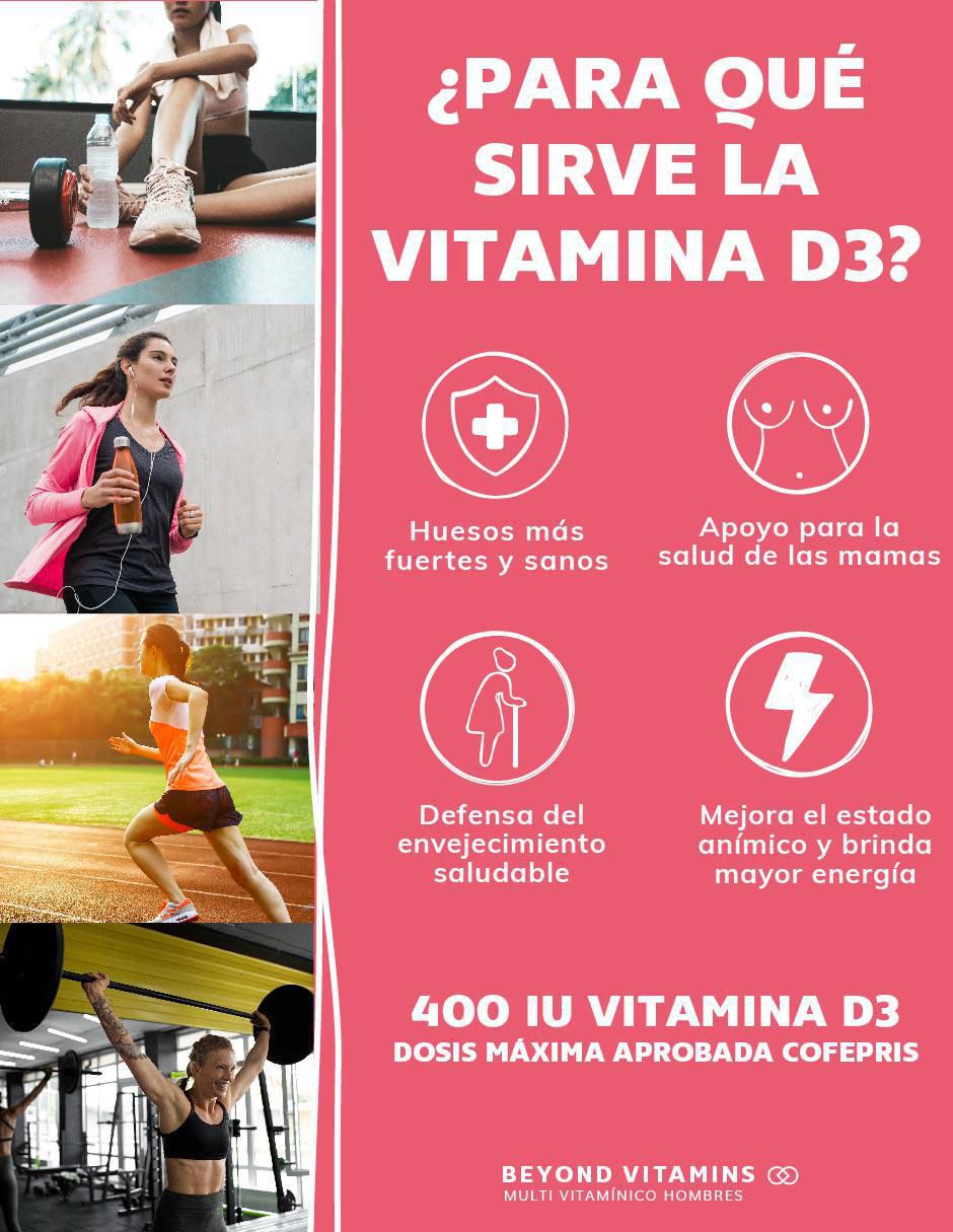 Multivitaminico con Vitamina D 23 vitaminas y minerales para Mujeres Beyond Vitamins sabor natural de 60 cápsulas