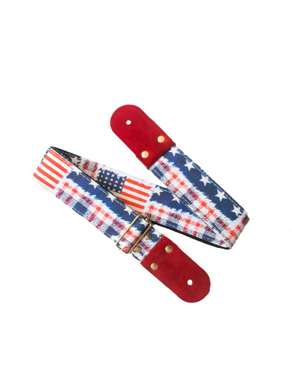 Correa para guitarra o bajo Bandera USA 2