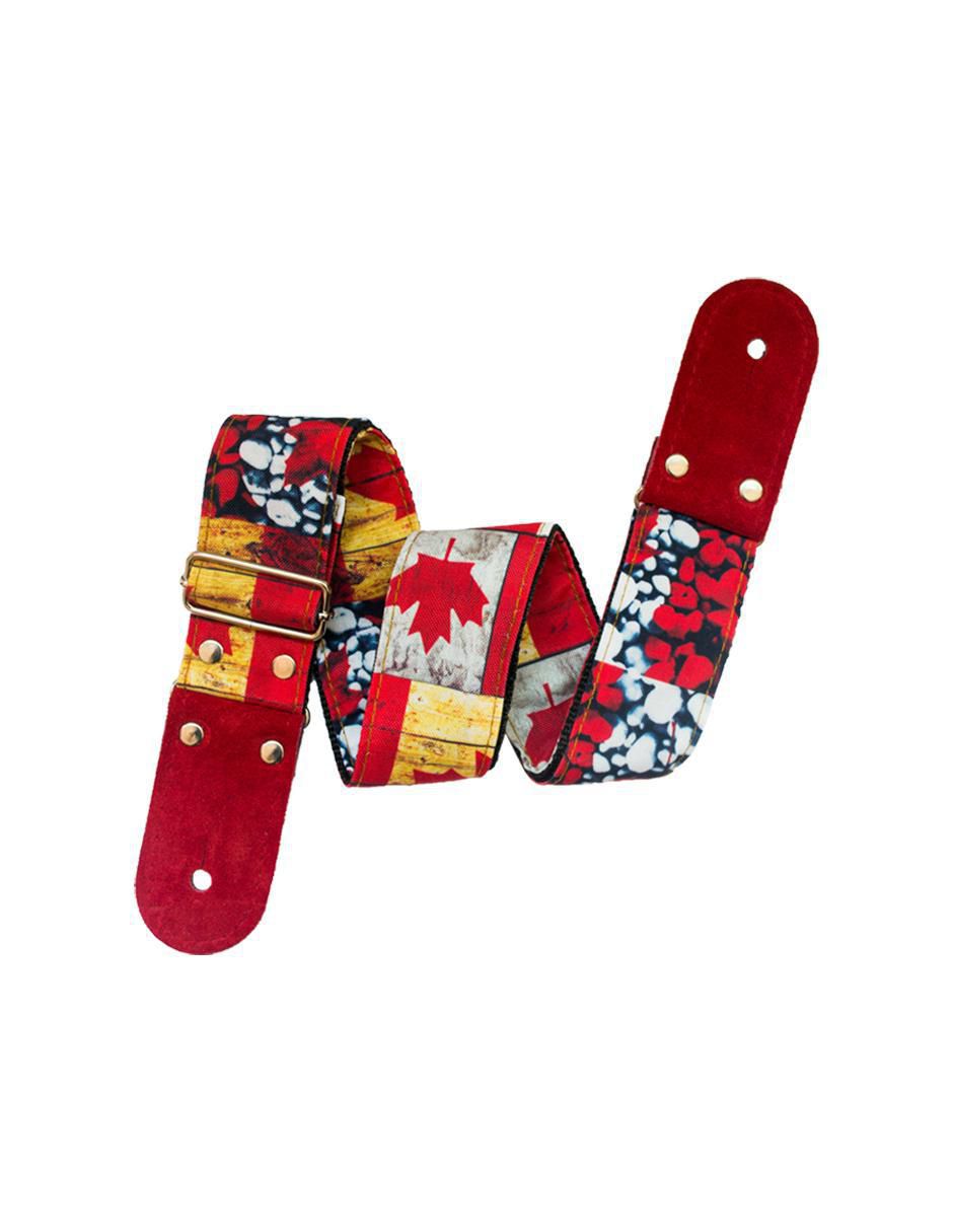 Correa para guitarra o bajo Bandera de Canadá Correa para guitarra o bajo Bandera de Canadá