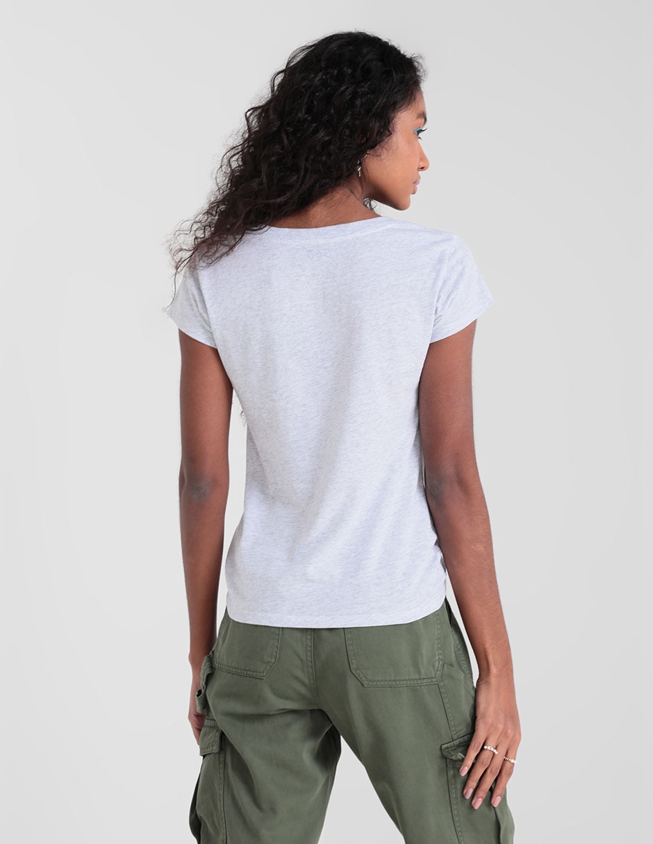 Playera manga corta cuello redondo para mujer 5
