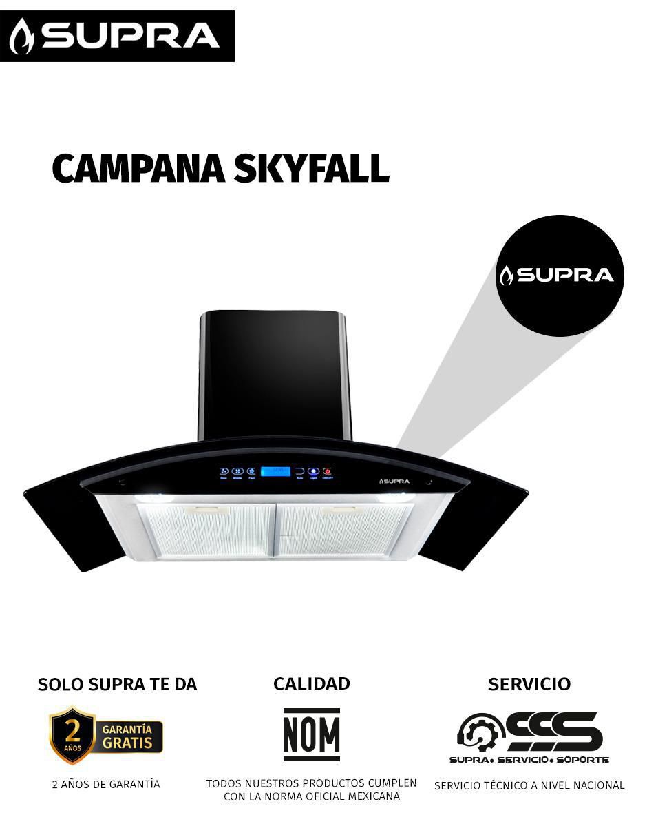 Campana de pared Supra CC-87-SKYFALL de acero inoxidable