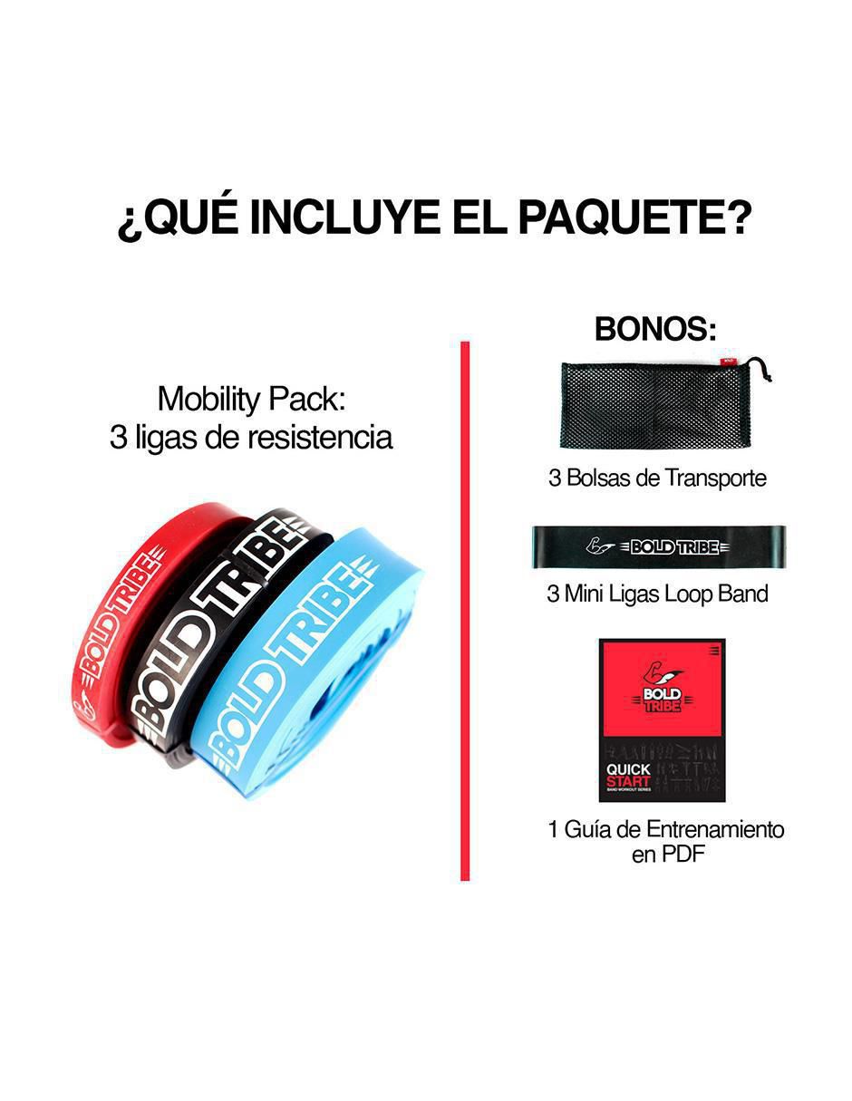 Pack 3 bandas de resistencia Bold Tribe