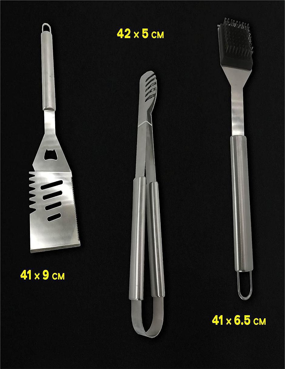 Set utensilios para asar de acero inoxidable 5