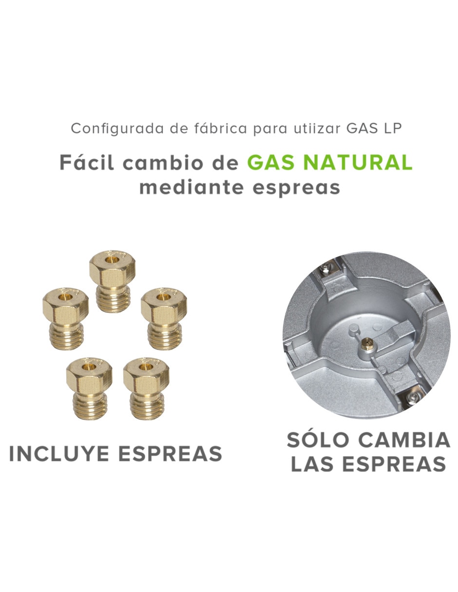 Parrilla multigas empotrable Avera