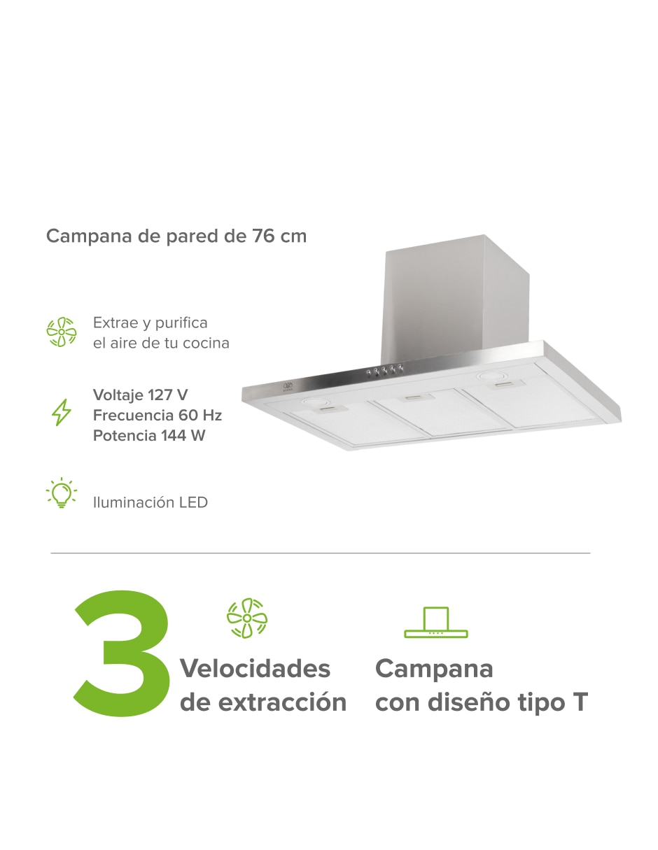 Campana de pared CEV60B de acero inoxidable 3