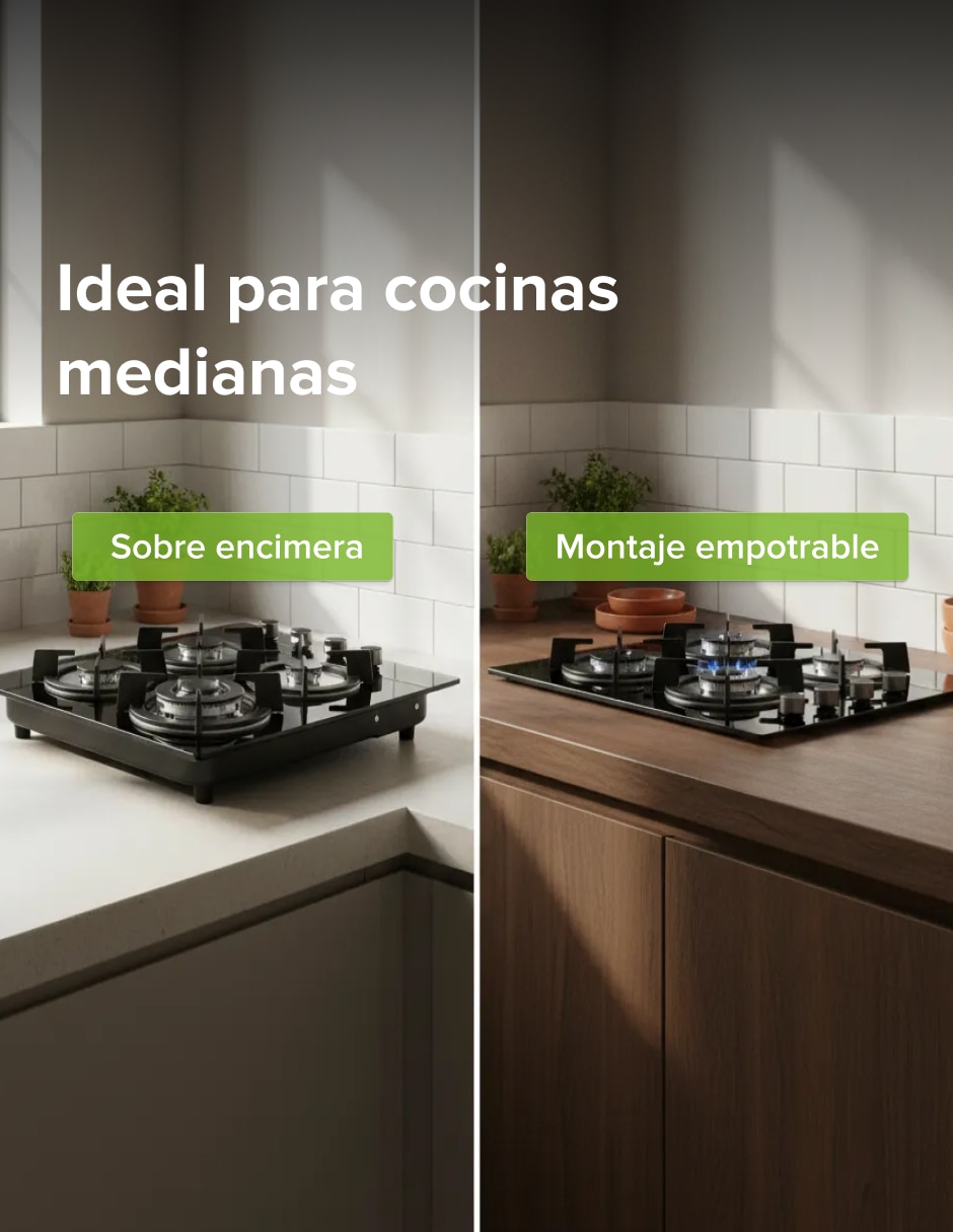Parrilla multigas empotrable Avera