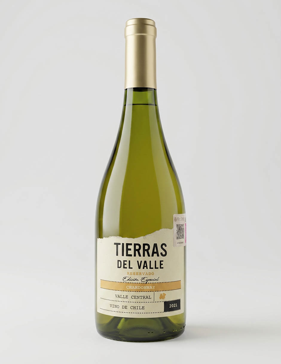 Imagen de producto Vino blanco Chardonnay Tierras del Valle 750 ml