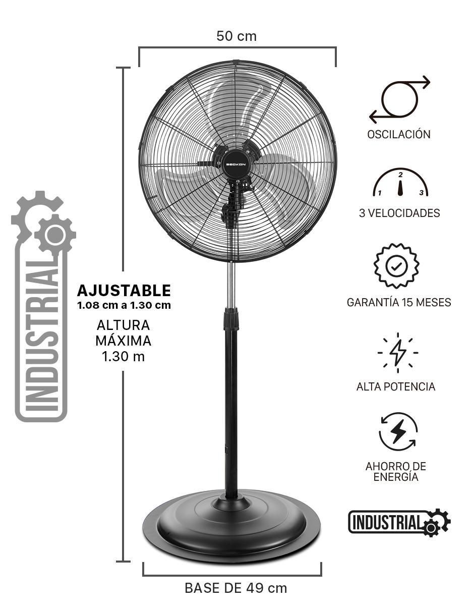 VENTILADOR DE PEDESTAL BV-6 BEC, NEGRO 2