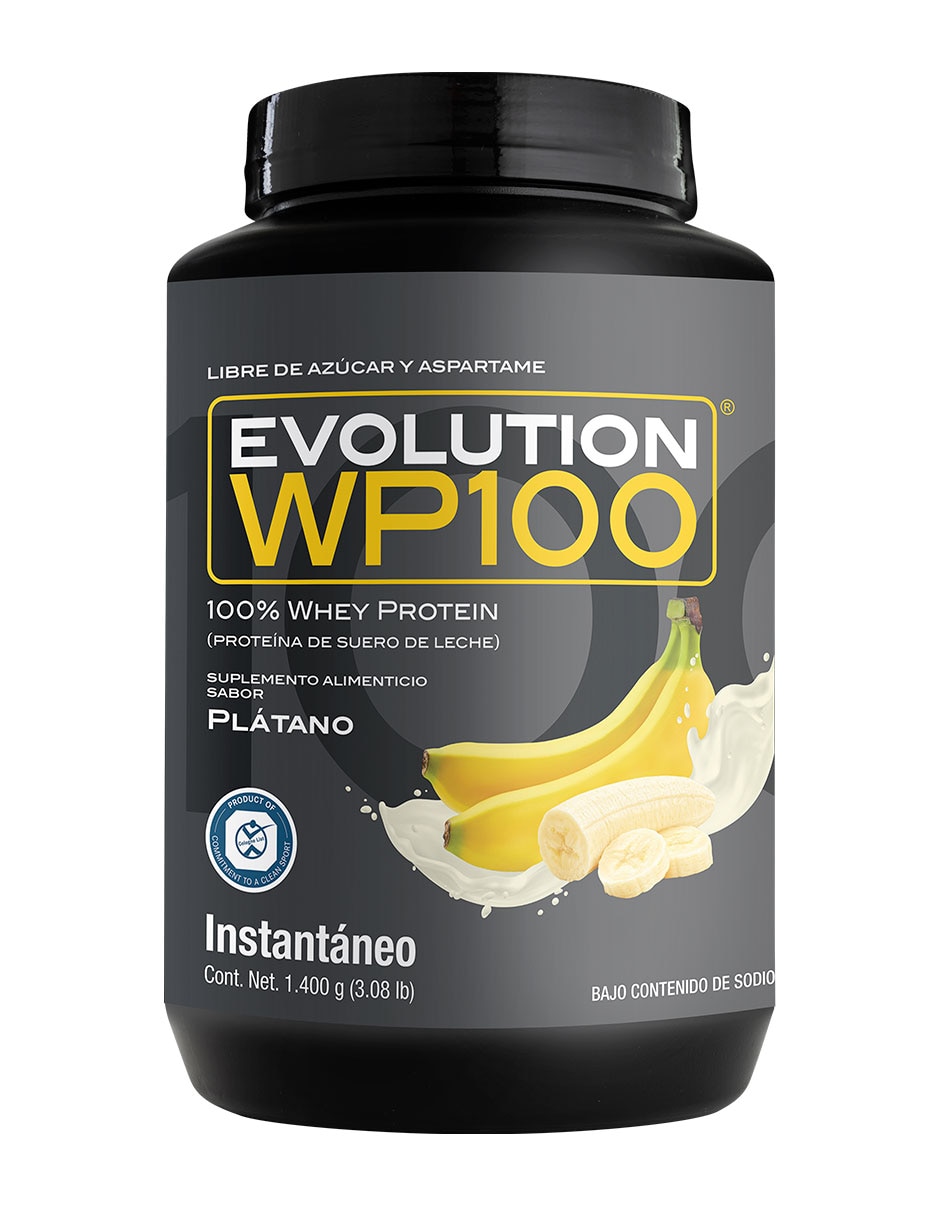 Bebida en polvo proteína sabor platano suero de leche 1400 g 1
