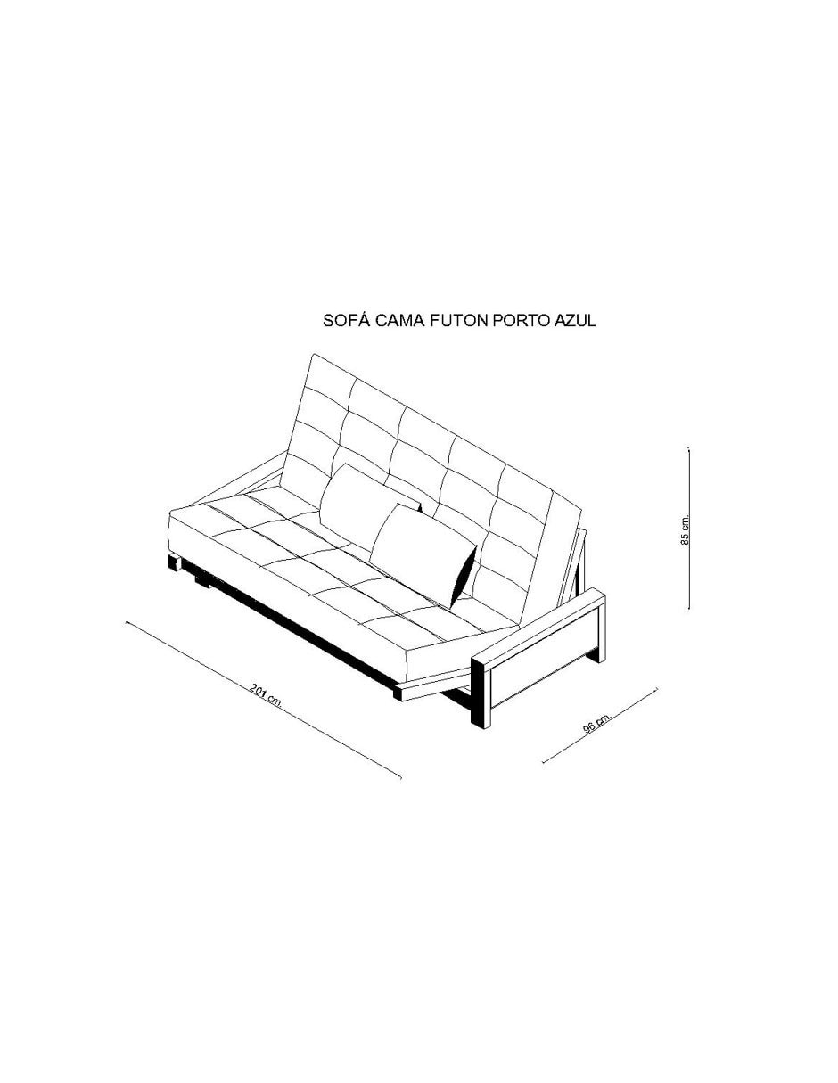 Sofá cama Porto de poliéster 5