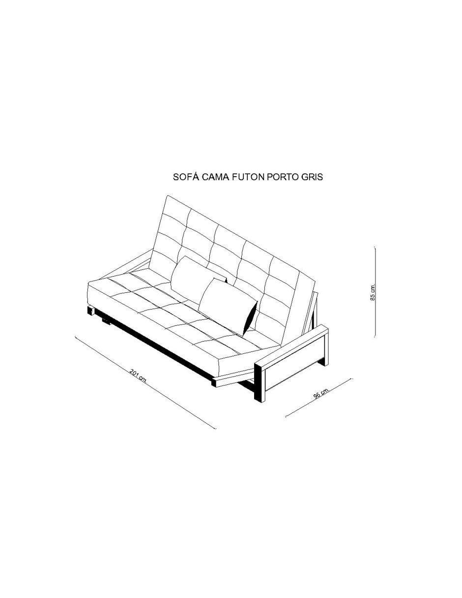 Sofá cama Porto de poliéster 5