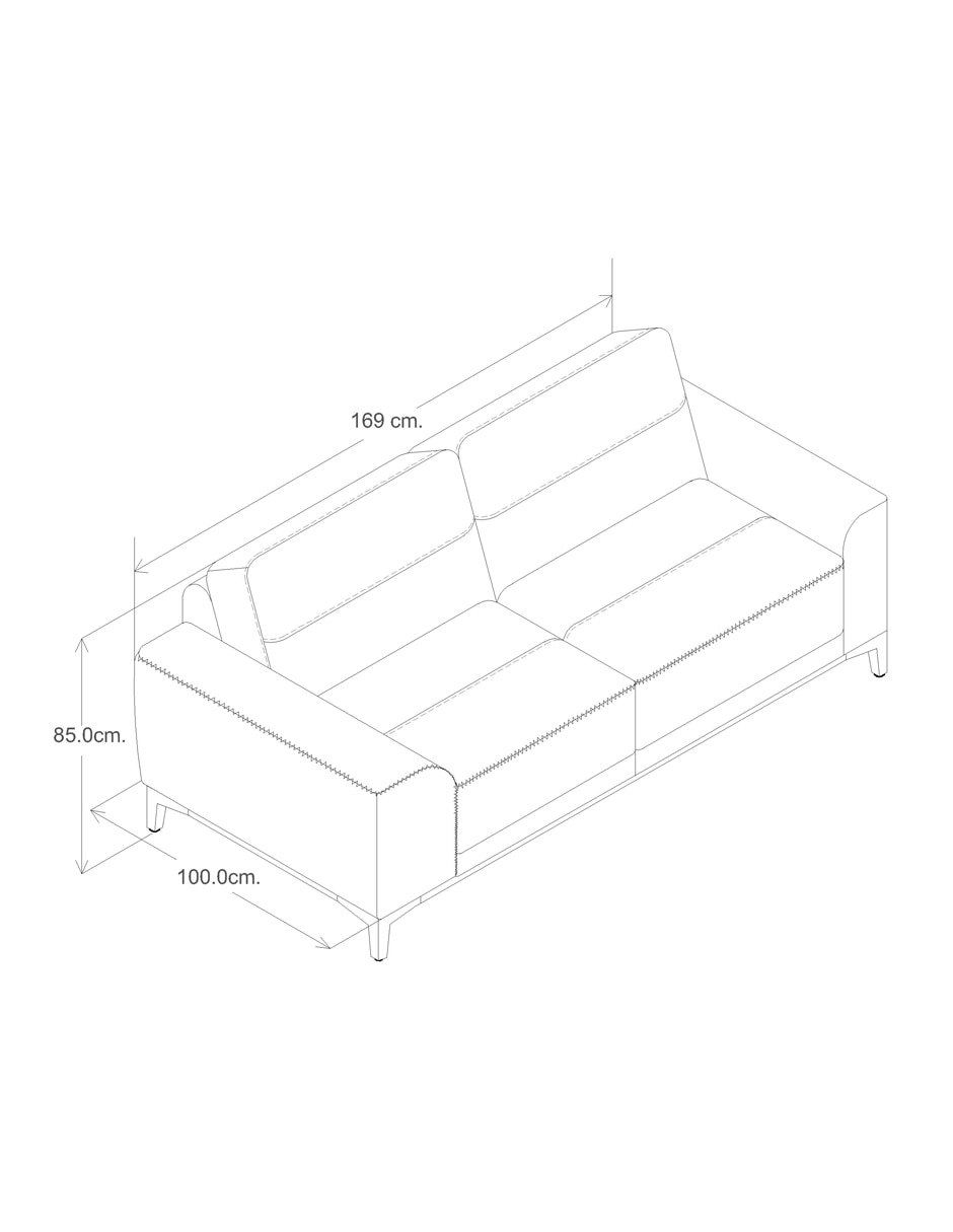Love seat Alina de piel 2