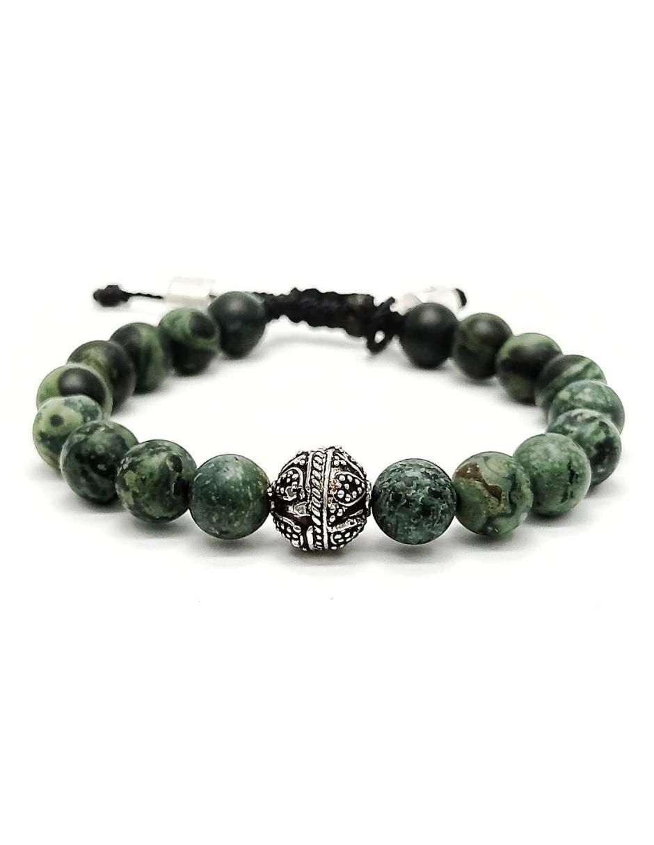 Pulsera de plata acabado metálico