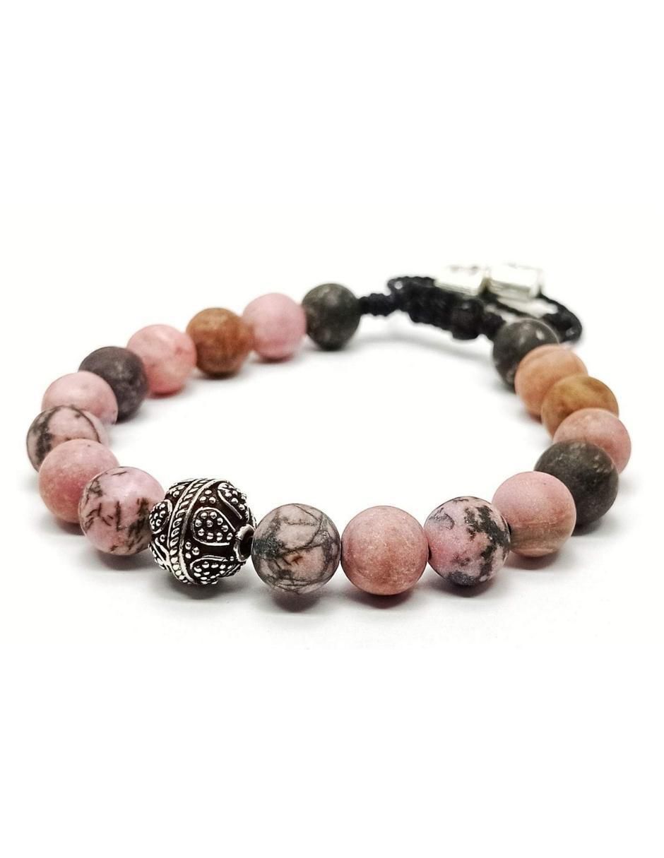 Pulsera de plata acabado metálico 3