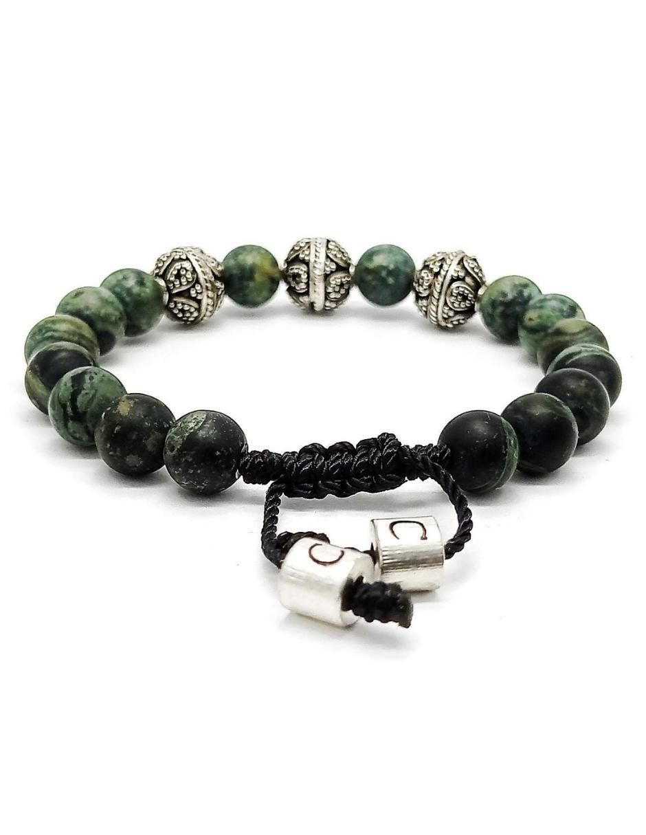 Pulsera de plata acabado metálico 4