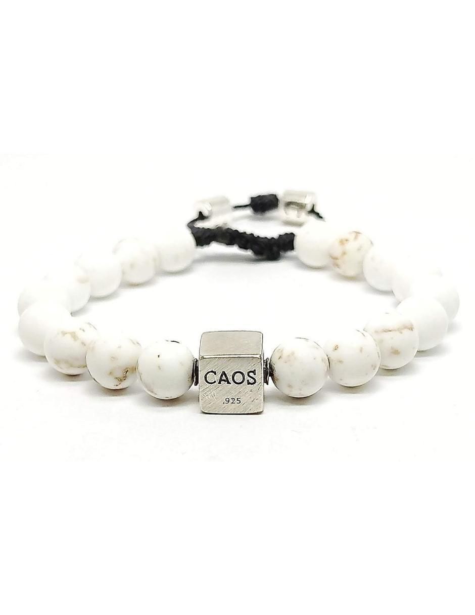 Pulsera de plata acabado metálico