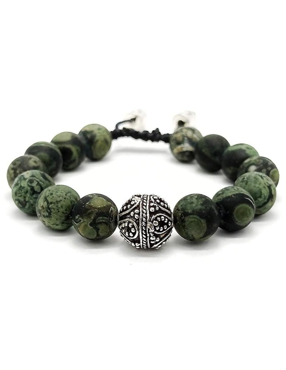 Pulsera de plata acabado metálico 1
