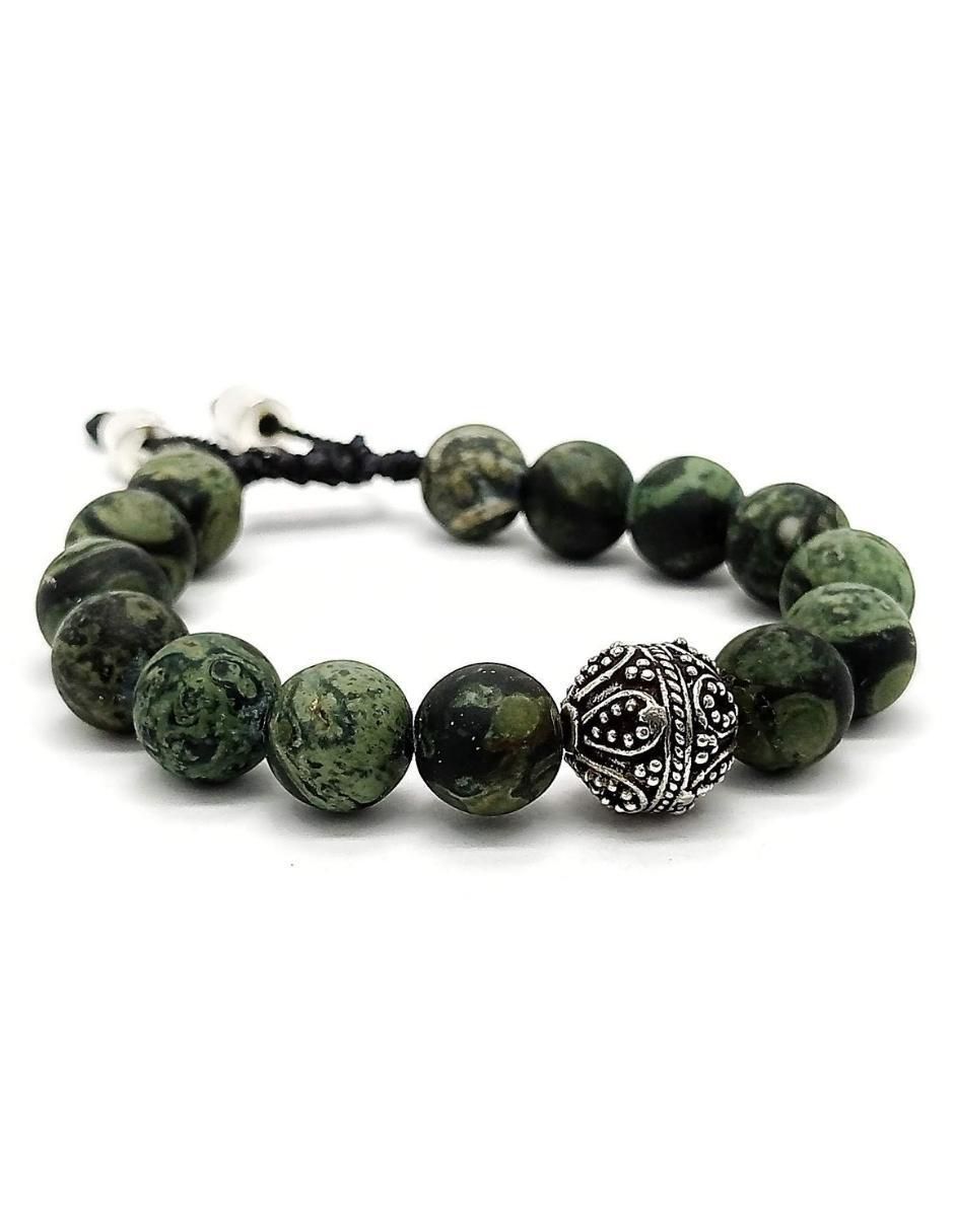 Pulsera de plata acabado metálico 2