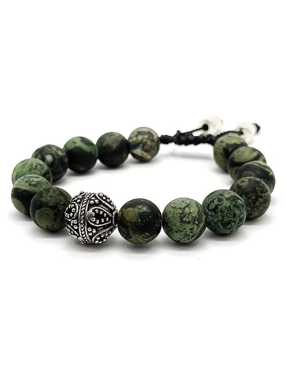 Pulsera de plata acabado metálico 3