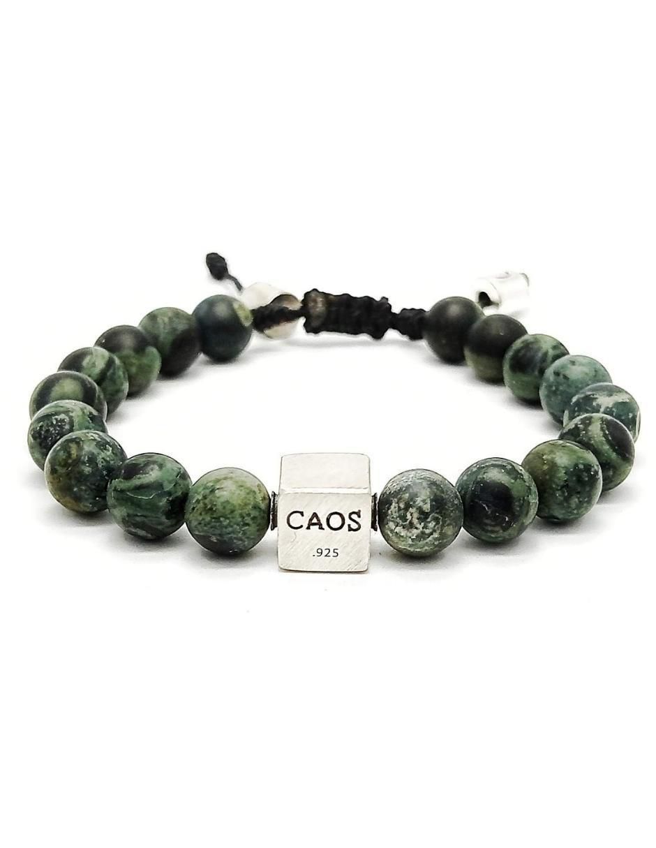 Pulsera de plata acabado metálico