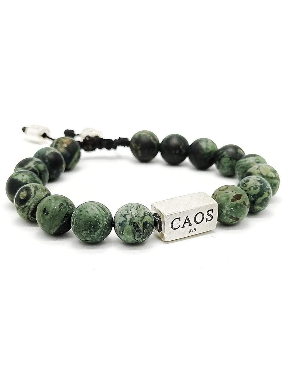 Pulsera de plata acabado metálico 2