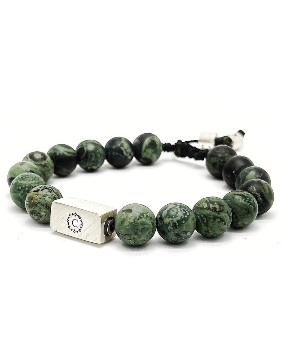 Pulsera de plata acabado metálico 3